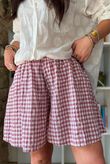 Nonni Gingham City Short Indian Pink
